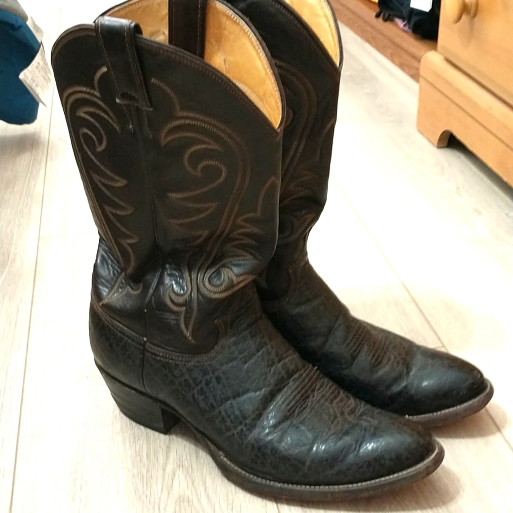 Men's Justin leather boots Western gently used SZ 10 1/2 D